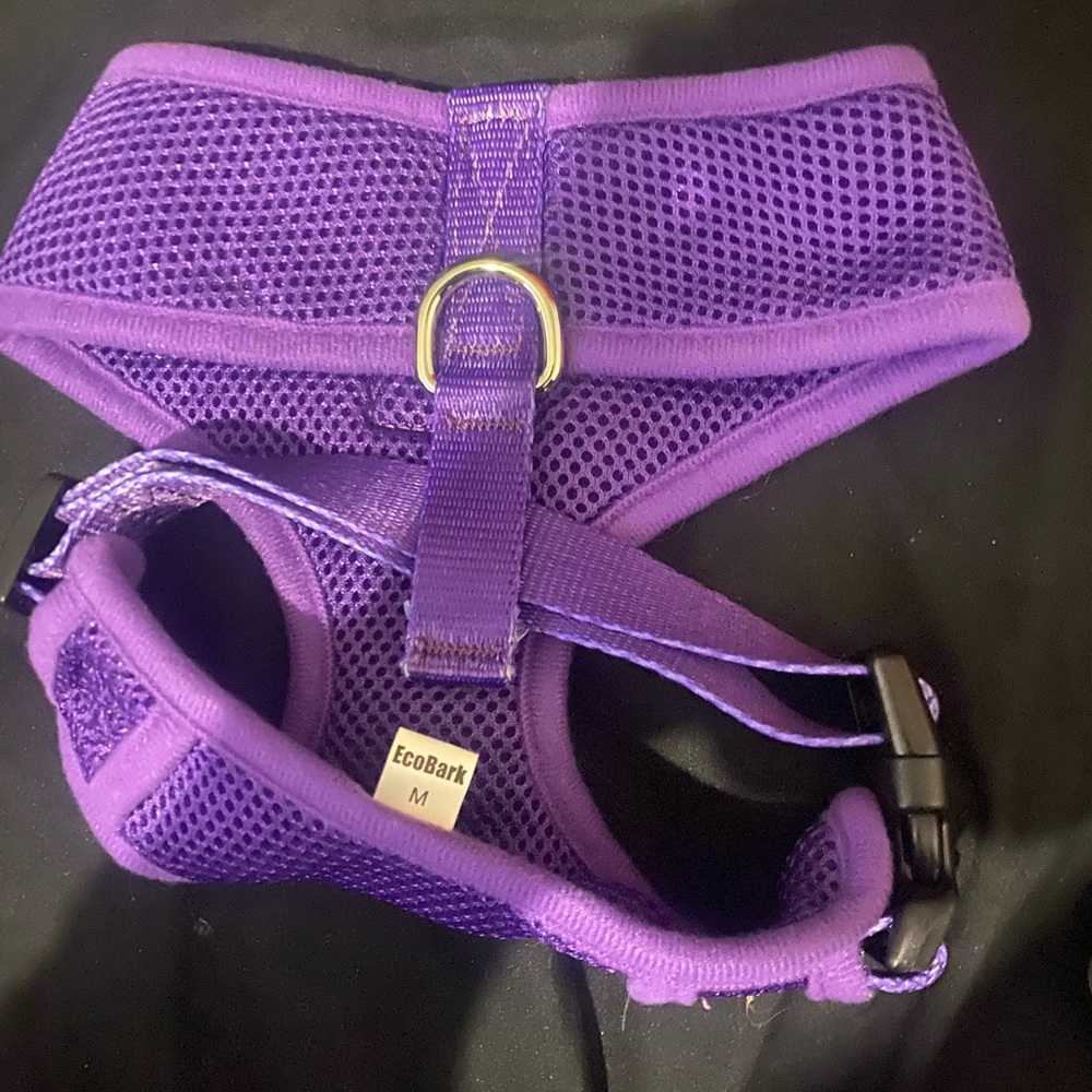 New medium dog harness purple